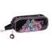 Tredubbel Carry-all Monster High Svart 21 x 8 x 6 cm