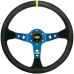 Racing Steering Wheel OMP OMPOD/1954/BN Ø 35 cm Black/Blue