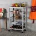 Carrello per Verdure Versa Grigio 30 x 85 x 51 cm Metallo Legno MDF