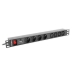 Stopcontactenstrip 8 Tomas met Interruptor Lanberg PDU-04E04I-0200-BK 2 m