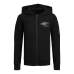 Детски суичър с качулка Jack & Jones JCOSPACE LOGO SWEAT 12221210 Черен