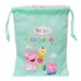 Lancheira Peppa Pig Ice cream Saco 20 x 25 x 1 cm Cor de Rosa Menta