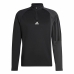 Heren-T-Shirt met Lange Mouwen Adidas 1/4-Zip Zwart