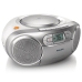 Radio kasete Philips AZ127/12 FM 2W Sudrabains