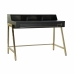 Bureau DKD Home Decor Noir Métal Doré Bois de manguier (125 x 74 x 93.5 cm)