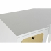 Íróasztal DKD Home Decor Fenyő Fehér Rattan (140 x 50 x 76 cm)