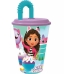 Copo com Palhinha Gabby's Dollhouse 430 ml