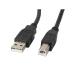 Cable USB 2.0 A a USB B Lanberg CA-USBA-11CC-0010-BK Negro 1 m (1 unidad)