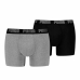 Férfi boxer alsó Puma EVERRYDAY BASIC 701226387 2 egység Fekete Szürke