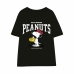 Dames-T-Shirt met Korte Mouwen Snoopy Zwart