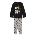 Pijama Infantil Looney Tunes Negru