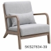 Sillón DKD Home Decor 66 x 66 x 94 cm Natural Madera Gris claro