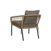 Tavolo con 2 sedie DKD Home Decor rattan sintetico Acciaio (68 x 73,5 x 66,5 cm)