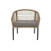 Tavolo con 2 sedie DKD Home Decor rattan sintetico Acciaio (68 x 73,5 x 66,5 cm)