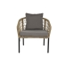 Tavolo con 2 sedie DKD Home Decor rattan sintetico Acciaio (68 x 73,5 x 66,5 cm)