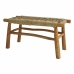 Banchetă DKD Home Decor Natural Maro Deschis Ratan Tec lemn de tec 90 x 32 x 45 cm