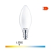 Bec LED Philips Lumânare Alb F 40 W 4,3 W E14 470 lm 3,5 x 9,7 cm (4000 K)