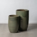 Vaso 52 x 52 x 80 cm Verde Cerâmica (2 Unidades)