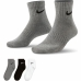 Αθλητικές Κάλτσες Nike Everyday Lightweight Γκρι 3 ζευγάρια