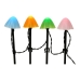 LED Garden Stakes Set Lumineo 491763 Mini Champignon Multifarvet (20 enheder)