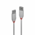 USB-kabel LINDY 36713 2 m Zwart Grijs