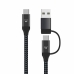 USB charger cable Ewent EW9918 Black 1 m