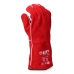 Gants de travail EDM Soudeurs Rouge Kevlar Coton Daim