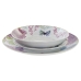 Set Posode DKD Home Decor Modra Bela Zelena Roza Porcelan Metulj 18 Kosi