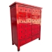 Cassettiera DKD Home Decor Rosso Legno di olmo Orientale Laccato 102 x 42 x 120 cm