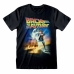 T-Shirt met Korte Mouwen Back to the Future Poster Zwart Uniseks