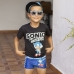 Camisola de Manga Curta Infantil Sonic Preto