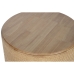 Mesa de Apoio Pequena Home ESPRIT Natural Corda Abeto 70 x 70 x 42 cm