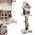 Weihnachtsschmuck Weiß Beige Holz Haus 15 x 9 x 50 cm