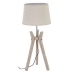 Asztali lámpa Fehér vászonanyag Fa 60 W 220 V 240 V 220-240 V 30 x 30 x 69 cm