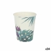 Set de Vasos Algon Desechables Cartón Tropical 10 Piezas 250 ml (24 Unidades)