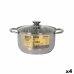 Casserole avec couvercle en verre Quttin New neron Acier 10 L (4 Unités)