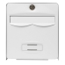 Letterbox Burg-Wachter Balthazar Galvanised Steel Wall White