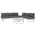 Bank en tafel set Home ESPRIT Metaal 130 x 68 x 65 cm