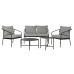 Conjunto de Mesa, Banco e 2 Cadeiras Home ESPRIT Aço 121 x 70 x 75 cm