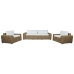 Bank en tafel set Home ESPRIT Kristal Synthetische rotan 248 x 85 x 80 cm