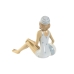 Okrasna Figura Home ESPRIT Bela Nebesno modra Sredozemsko 8 x 8 x 12,5 cm (2 kosov)