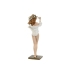 Deko-Figur Home ESPRIT Weiß Beige Damen Mediterraner 8 x 6,5 x 24,5 cm (2 Stück)