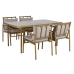 Conjunto de mesa com 4 cadeiras Home ESPRIT Alumínio 160 x 90 x 75 cm (5 Peças)