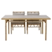 Conjunto de mesa com 4 cadeiras Home ESPRIT Alumínio 160 x 90 x 75 cm (5 Peças)