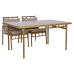 Conjunto de mesa com 4 cadeiras Home ESPRIT Alumínio 160 x 90 x 75 cm (5 Peças)