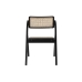 Polstrovaná Skládací židle DKD Home Decor Černý Přírodní Ratan jilmové dřevo 53 x 60 x 79 cm