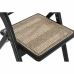 Polstrovaná Skládací židle DKD Home Decor Černý Přírodní Ratan jilmové dřevo 53 x 60 x 79 cm