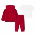 Sportsoutfit voor baby Jordan Essentials Fleeze Box Wit Rood