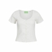 Dames-T-Shirt met Korte Mouwen Jack & Jones Jxlucinda Str Ss  Wit