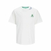 Child's Short Sleeve T-Shirt Jack & Jones Jorcole Back Print White Green